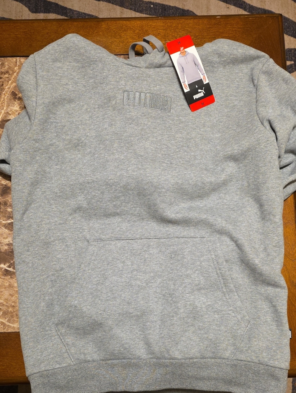 Puma Men's Light Gray pullover hoodie